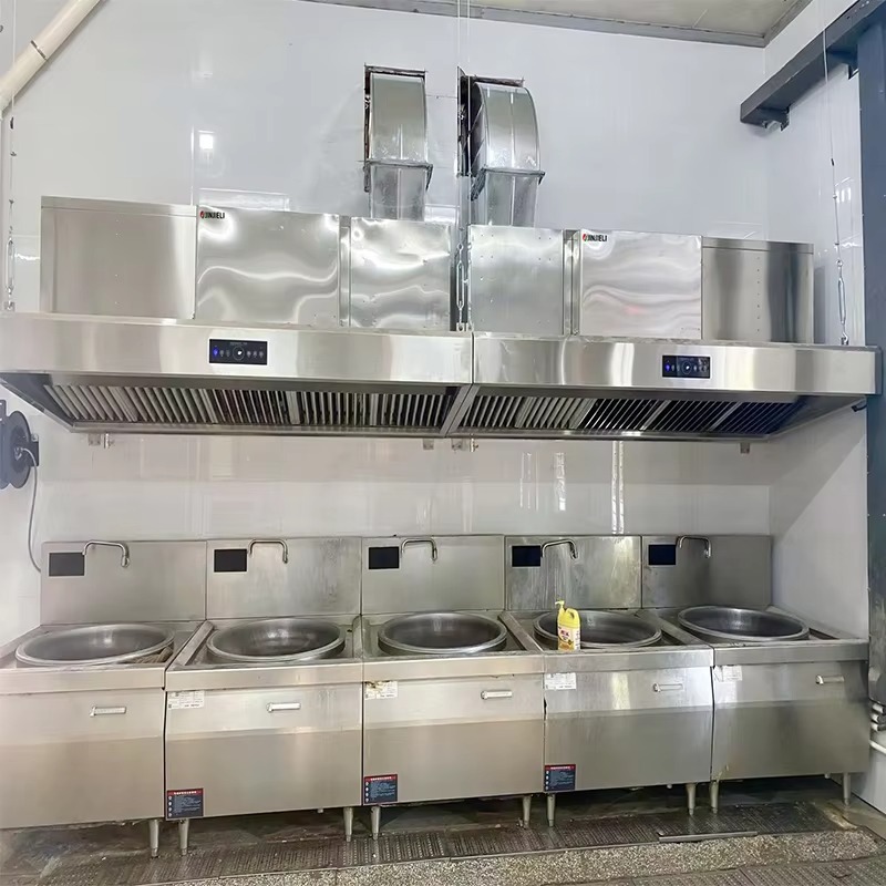 Commercial Kitchen Ventilation System - Kommerzielle Anpassbare 201 Edelstahl Küchenabzugshaube mit