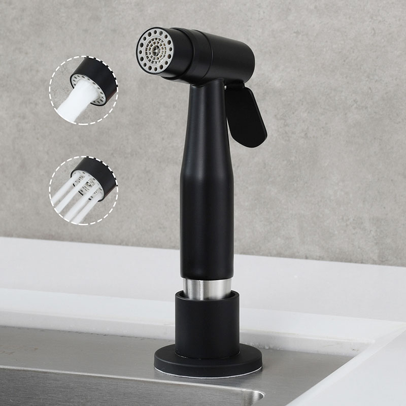 Commercial Kitchen Faucets - Schwarzer Küchenspüle aus Edelstahl 304, Duschkopf,