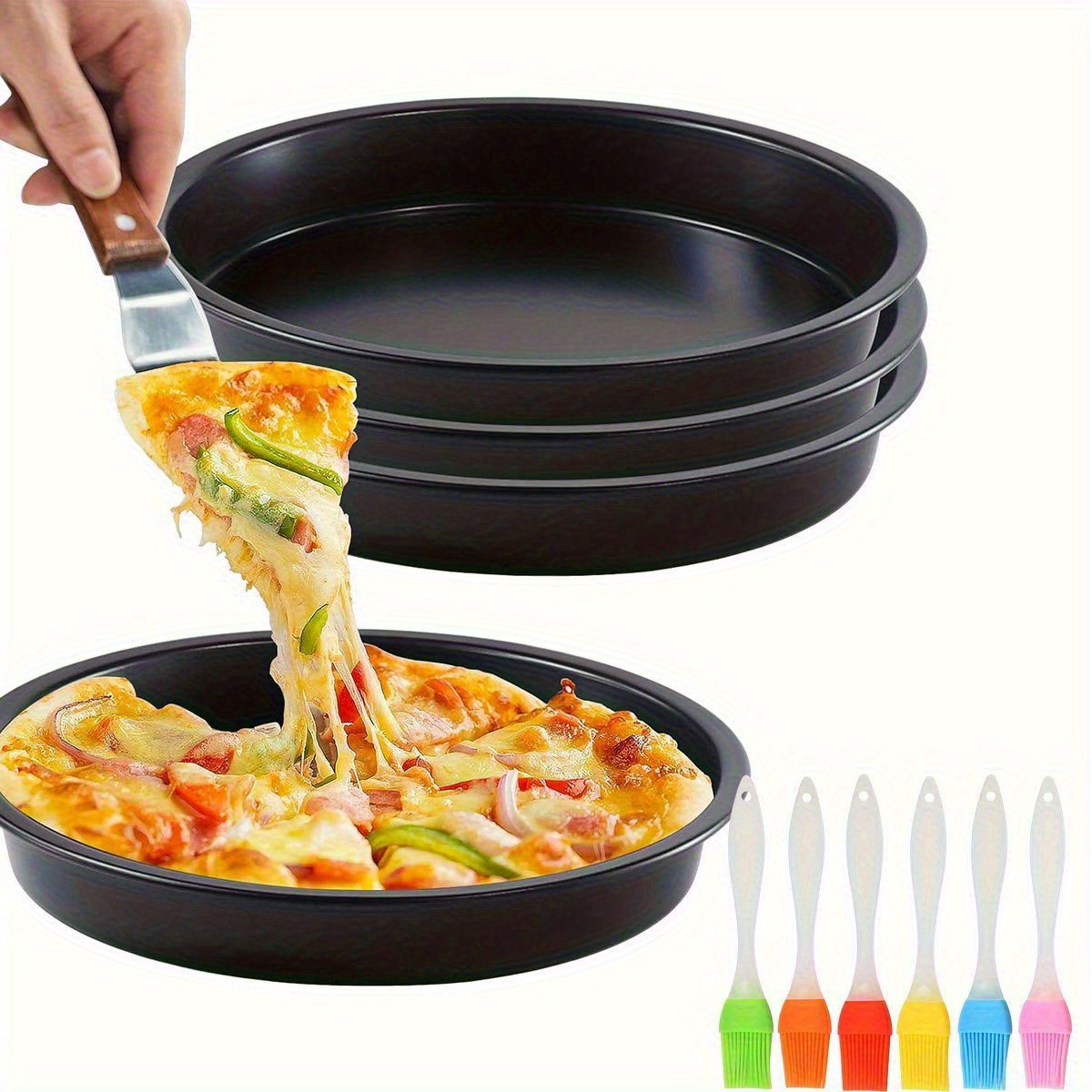Pizza Conveyor Oven - 6/8/9/10 Zoll Antihaft-Pizzablech Rundes Backblech aus