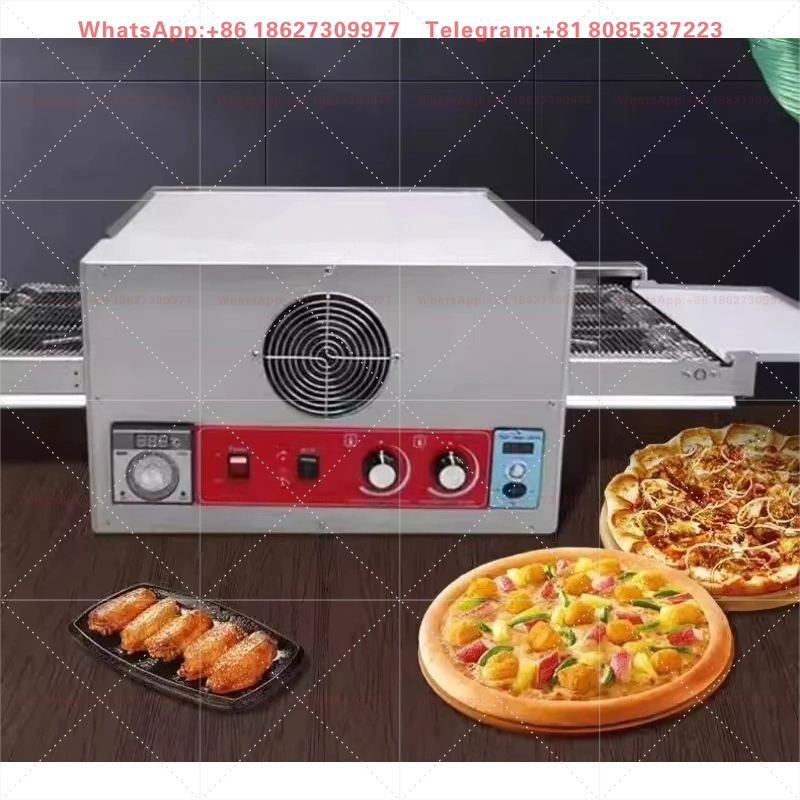 Pizza Conveyor Oven - Kommerzieller 12-Zoll Edelstahl Elektrischer Rotations-Förderband-Pizzaofen für