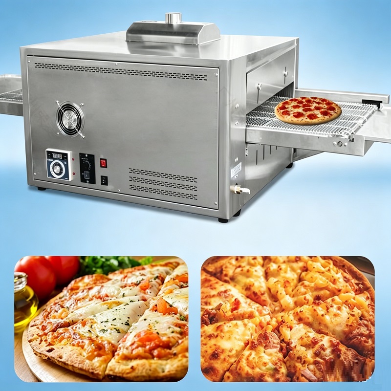 Pizza Conveyor Oven - Multifunktionaler Förderband-Pizzaofen mit Elektro-/Gas-/LPG-Betrieb, dreifach nutzbare