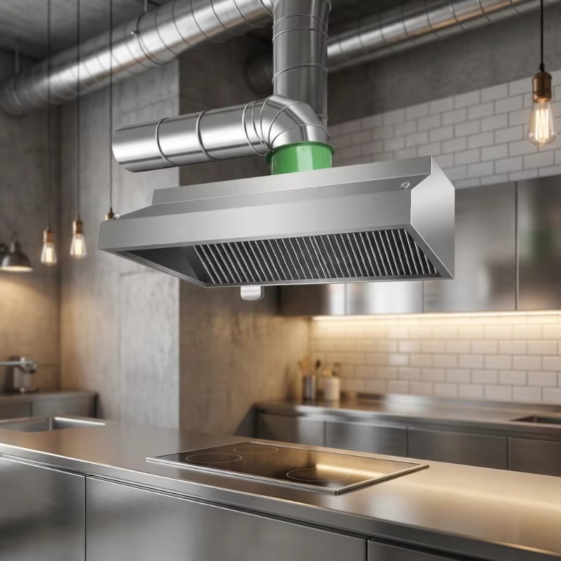 Commercial Kitchen Kitchen - Kommerzielle Anpassbare Küchen-Wandmontierte Edelstahl-Kombinations-Dunstabzugshaube 400W Motor