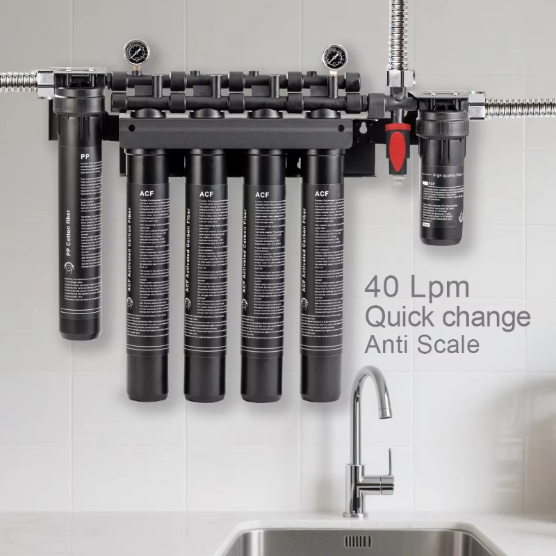 Commercial Kitchen Water Filter - Eiswürfelbereiter Kaffeemaschine Wasserfilter 6-Stufen Kommerzieller Hochleistungs-Schnellwechsel-Wasserreiniger
