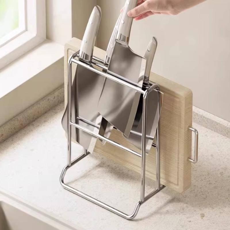 Commercial Kitchen Knife Holder - Küchenmesser-Organizer mit Schneidebrett-Fach Multifunktionaler Utensilien-Aufbewahrungshalter