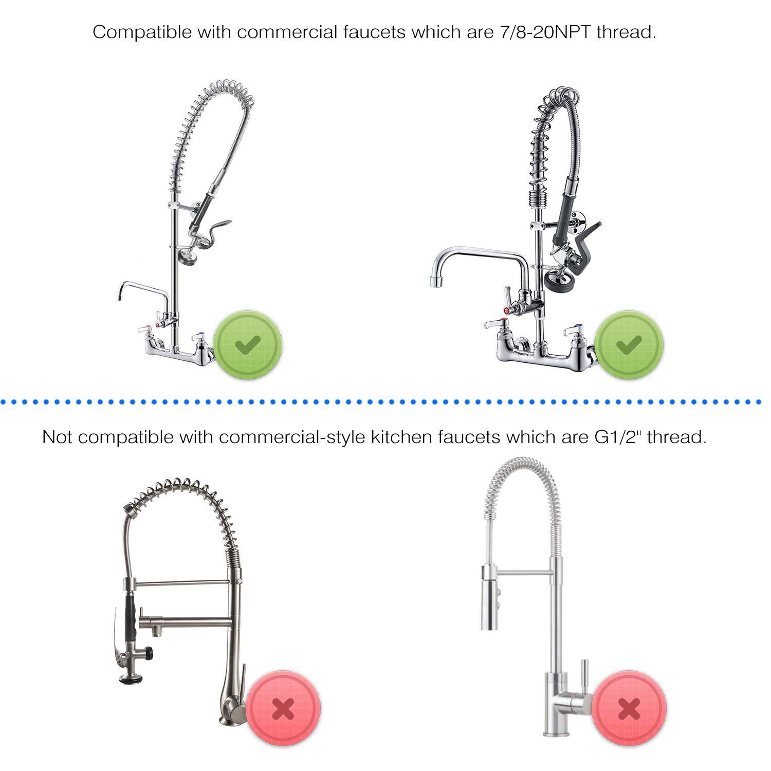 Commercial Kitchen Faucets - Auf Lager, Vorspülsprüher, kommerzielle Küchenarmaturteile, verchromt
