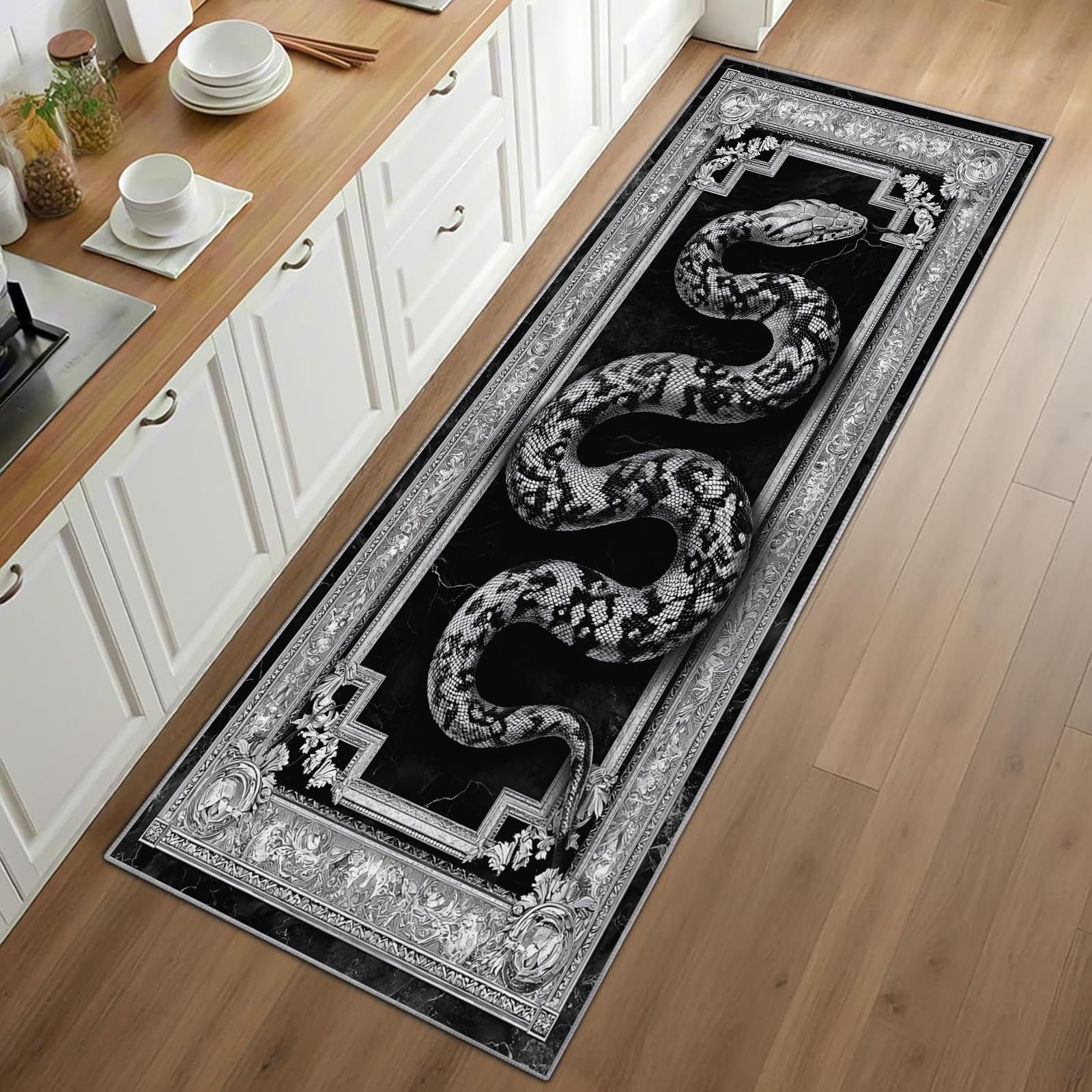 Läufer-Teppich mit Schlangenmu – Commercial Kitchen Background Bewertung und Preis