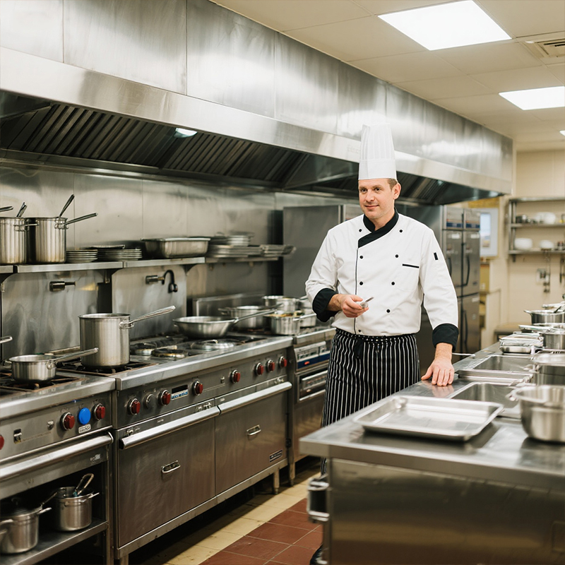 Edelstahl Fast Food Ausrüstung – Commercial Kitchen Gas Line Bewertung und Preis