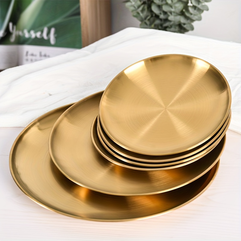 2 Stück, goldene Pizzateller,  – Pizza Conveyor Oven Bewertung und Preis