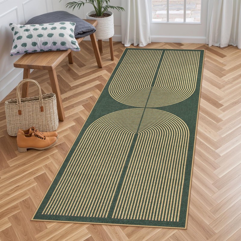 Art-Deco-Läufer-Teppich, grüne – Commercial Kitchen Background Bewertung und Preis