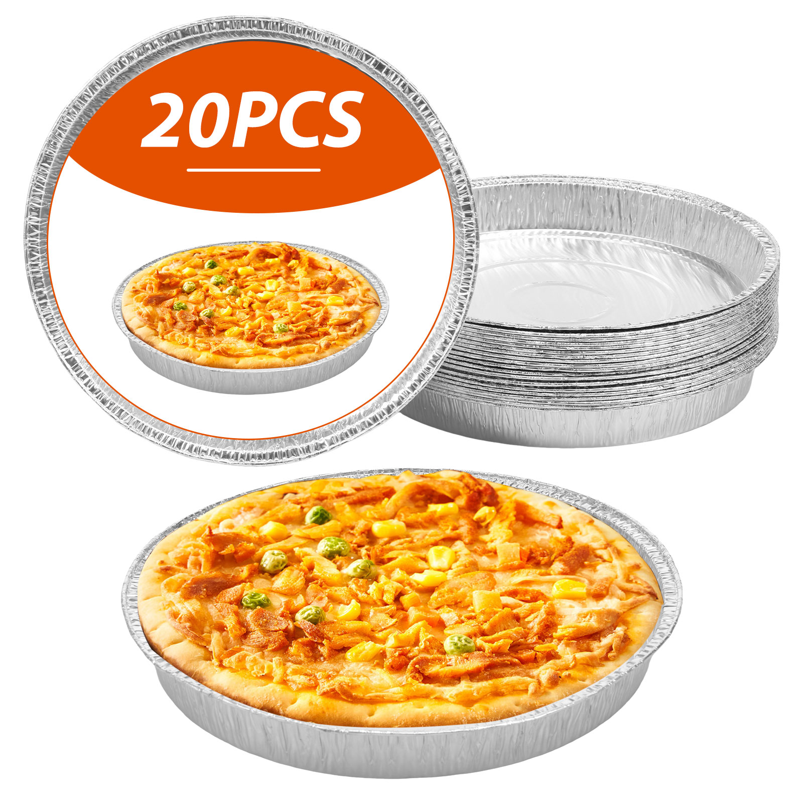 20 Stück runde Aluminiumfolien – Pizza Conveyor Oven Bewertung und Preis
