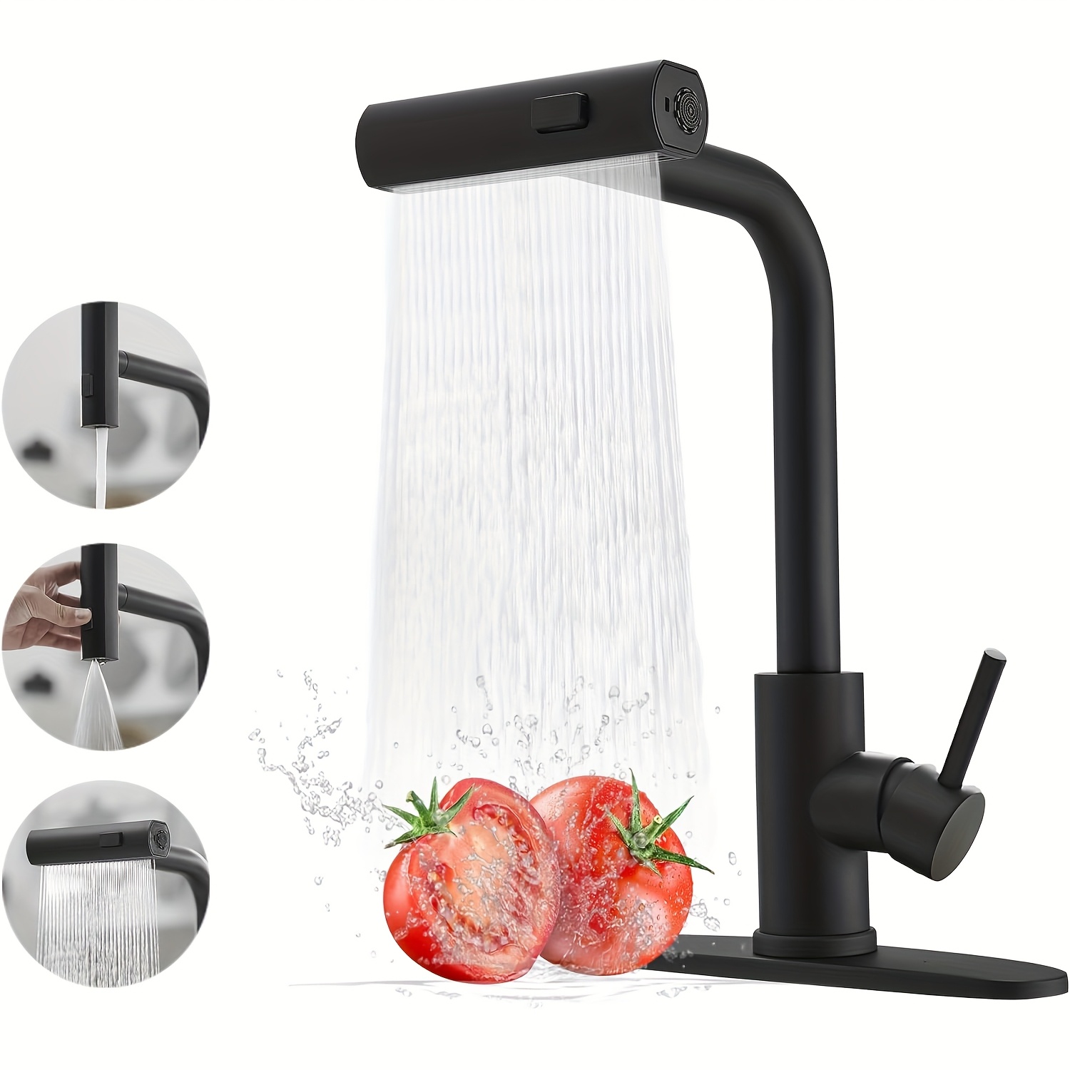 1-teiliger schwarzer Küchenarm – Commercial Kitchen Faucets Bewertung und Preis